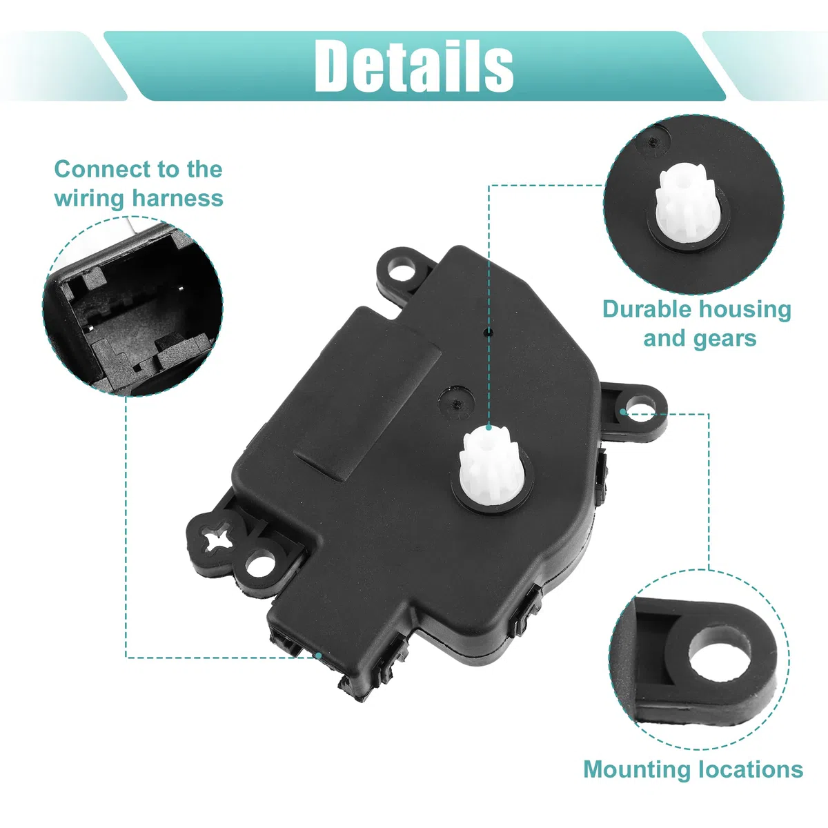 X AUTOHAUX A/C Calentador Aire Mezcla Puerta Actuador Para Chrysler 300 07 | Oe604-004 5061099Aa,Para Chrysler 300 05-07,T&C 06-07;Para Dodge 05-07:Dakota,Magnum;06-07:Caravan,Charger,Gr Caravan