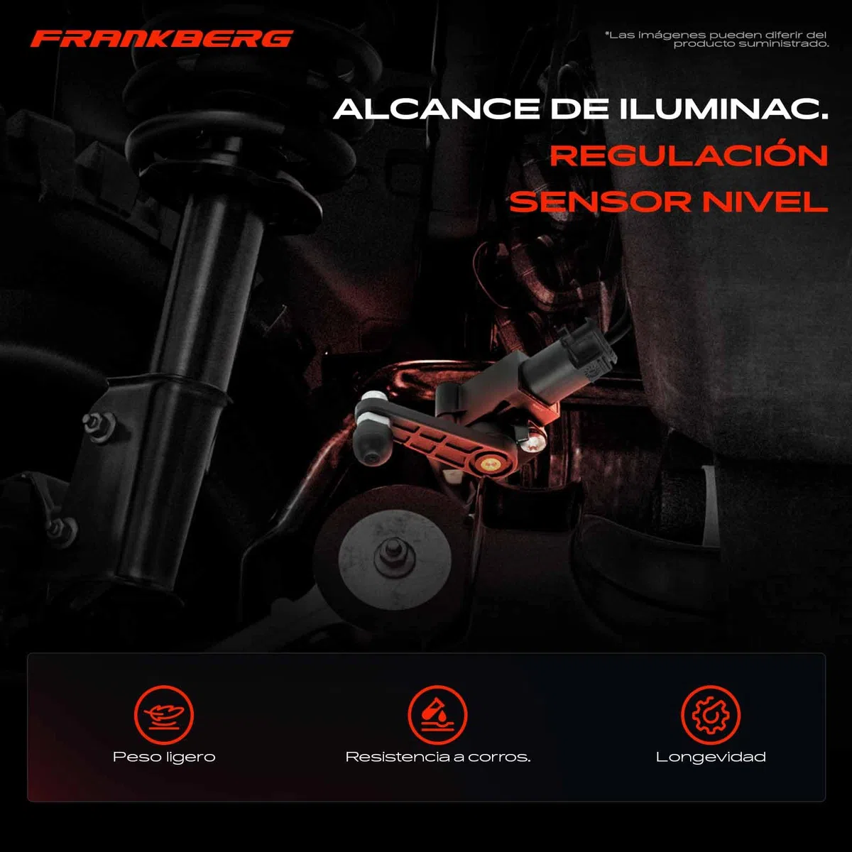 Frankberg Sensor de nivel Sensor de altura Sensor Suspensión neumática Compatible con SLK R171 Clase S V221 W221 Clase M W164 Clase E W211 Clase E T-Model S211 Replace# 105427717