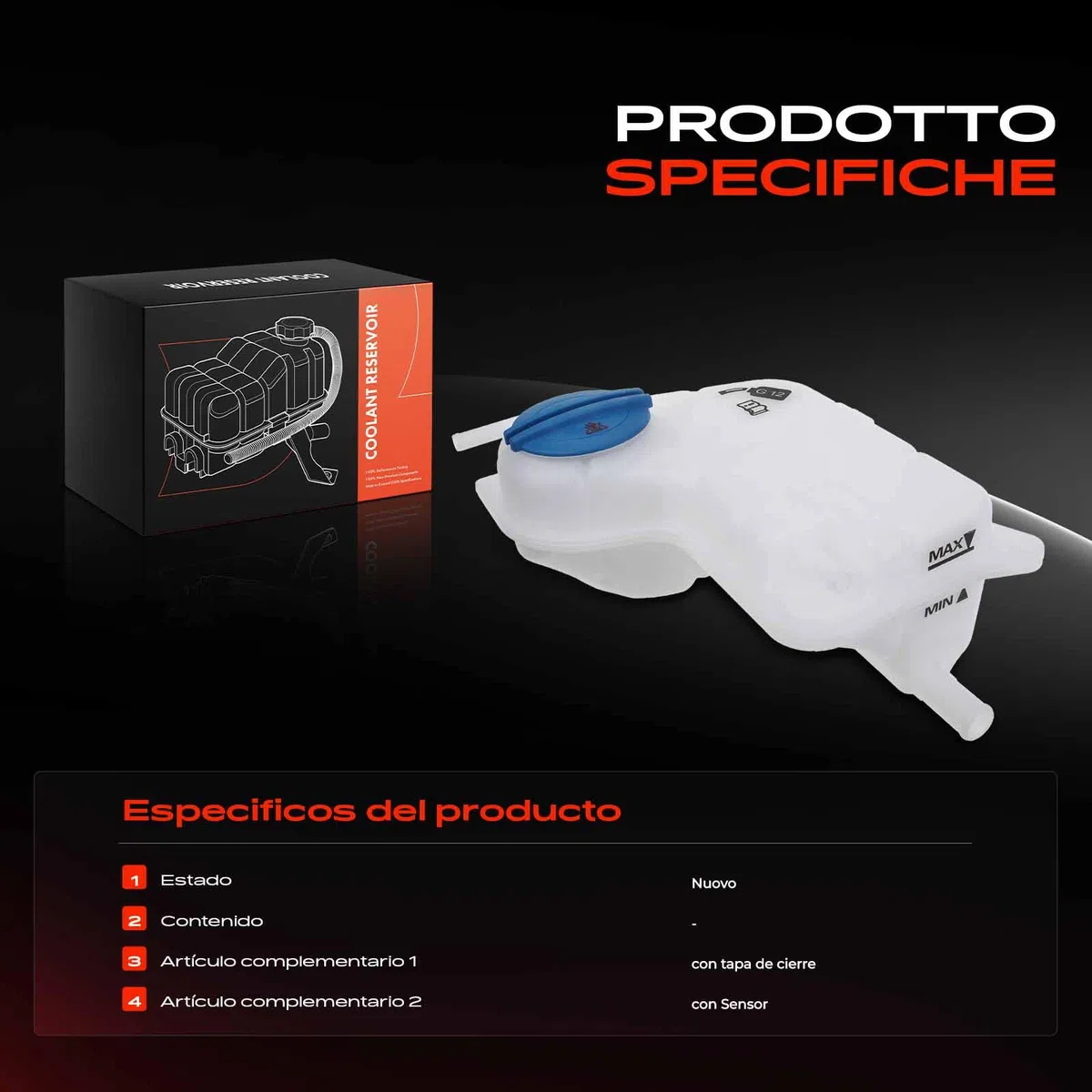 Frankberg Depósito de compensación Refrigerante Compatible con A4 Avant 8E5 1.9L A4 cabrio 8H7 2.4L A4 8E2 1.9L A4 Avant 8ED 1.9L A4 cabrio 8H7 3.0L Replace# 8E0121321
