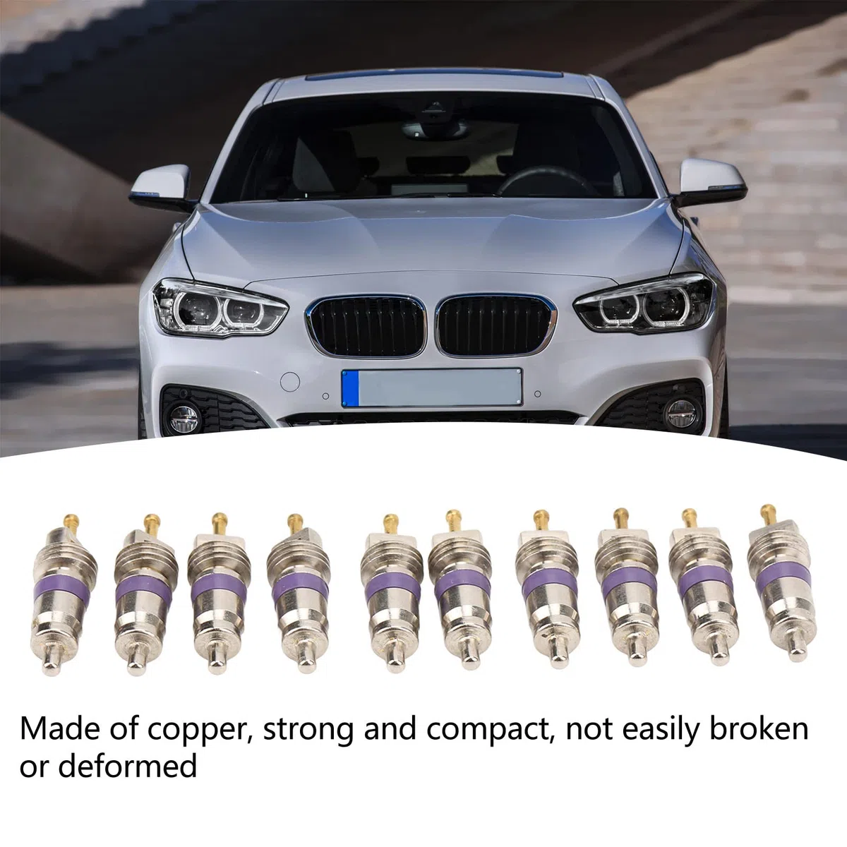 Akozon Núcleo del vástago de la válvula, Kit de Núcleo de Válvula de Aire Acondicionado de 20 Piezas, Reemplazo de Núcleo de Vástago de Válvula de Aire Acondicionado de Coche